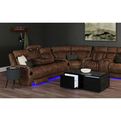 Picket House Furnishings - Nebula  2PC Smart Occasional Table Set in Black-Smart Coffee Table & Round Smart End Table - T-18400-8-CTRE-2PC view 2