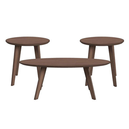 Picket House Furnishings - Nicco Three Pack Occasional Set with Coffee Table and 2 End Tables in Walnut - T-9160-5-OT veiw 1