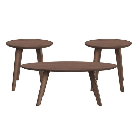 Picket House Furnishings - Nicco Three Pack Occasional Set with Coffee Table and 2 End Tables in Walnut - T-9160-5-OT veiw 1