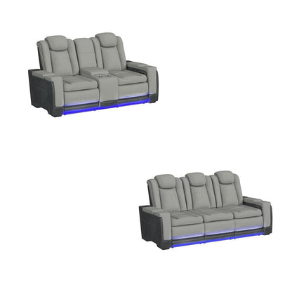Picket House Furnishings - Niven 2PC Living Room Set in Rocky Cement/Charcoal-Sofa & Loveseat - U-13660-10562-SL-2PC veiw 1