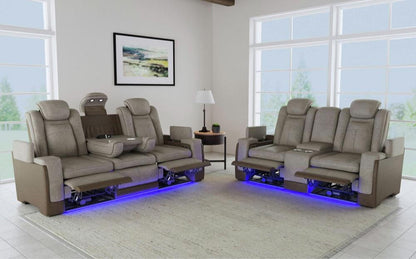 Picket House Furnishings -  Niven 2PC Living Room Set in Rocky Grey/Brown-Sofa & Loveseat - U-13660-10560-SL-2PC veiw 4