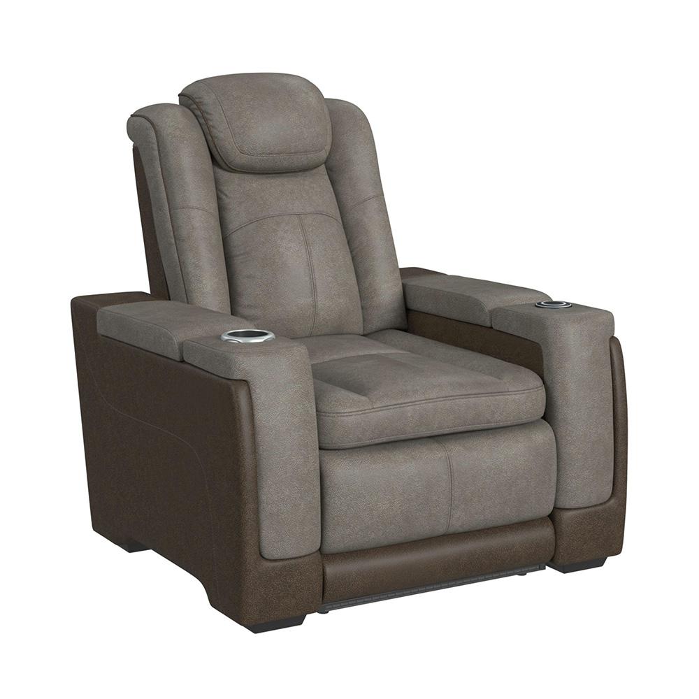 Picket House Furnishings -  Niven 3PC Living Room Set in Rocky Grey/Brown-Sofa, Loveseat & Recliner - U-13660-10560-3PC veiw 4