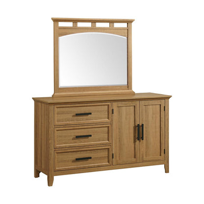 Picket House Furnishings -  Norton Bedroom Set with Queen/Full Headboard, Dresser, Mirror & Nightstand in Brown - B-6450-5-QFS veiw 4