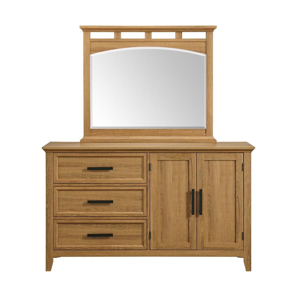 Picket House Furnishings -  Norton Bedroom Set with Queen/Full Headboard, Dresser, Mirror & Nightstand in Brown - B-6450-5-QFS veiw 5