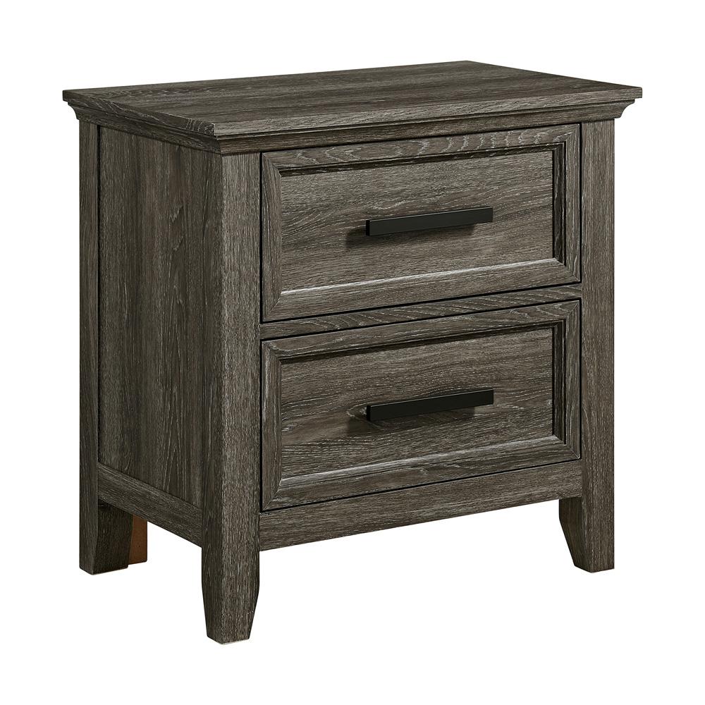 Picket House Furnishings -  Norton Bedroom Set with Queen/Full Headboard, Dresser, Mirror & Nightstand in Mocha Grey - B-6450-3-QFS veiw 6