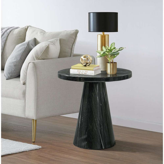 Picket House Furnishings - Odette Round Occasional End Table Complete in Grey - T-1153-ETC veiw 2
