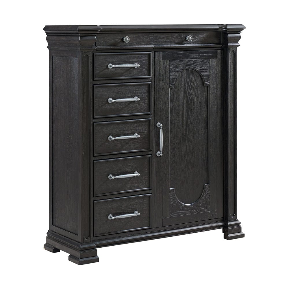 Picket House Furnishings -  Paterson 1 Door and 7-Drawer Chest in Black - B.10318.DCH view 1