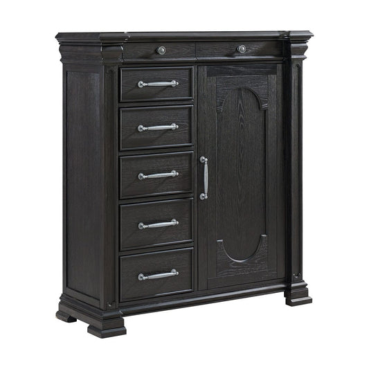 Picket House Furnishings -  Paterson 1 Door and 7-Drawer Chest in Black - B.10318.DCH view 1