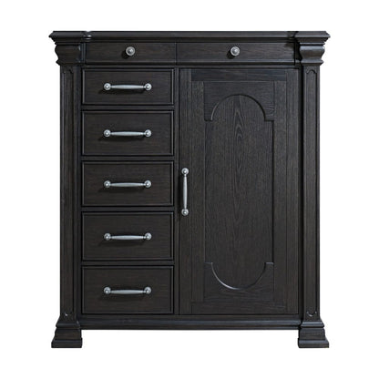 Picket House Furnishings -  Paterson 1 Door and 7-Drawer Chest in Black - B.10318.DCH view 2