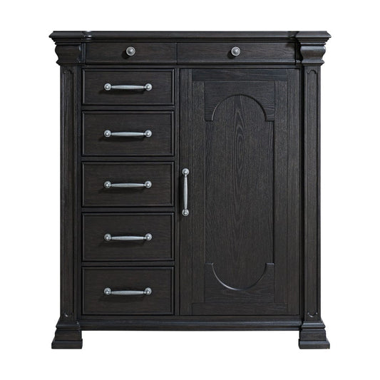 Picket House Furnishings -  Paterson 1 Door and 7-Drawer Chest in Black - B.10318.DCH view 2