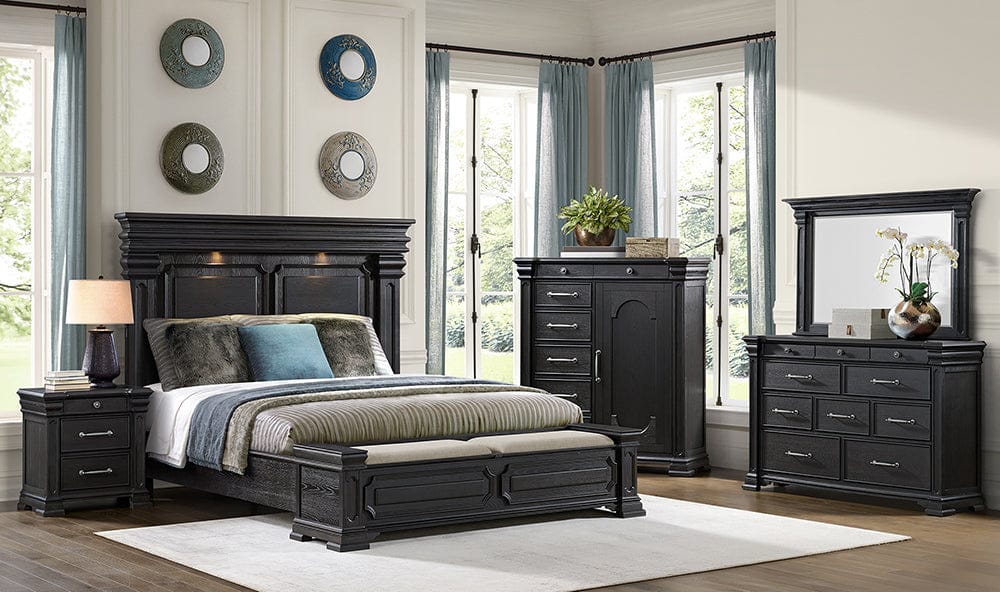 Picket House Furnishings -  Paterson 1 Door and 7-Drawer Chest in Black - B.10318.DCH view 3