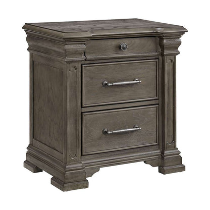 Picket House Furnishings - Paterson 3-Drawer Nightstand (Sliding Top) in Grey - B-10315-NS veiw 1