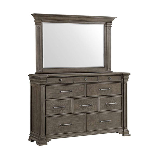 Picket House Furnishings - Paterson Dresser & Mirror in Grey - B-10315-DRMR veiw 1