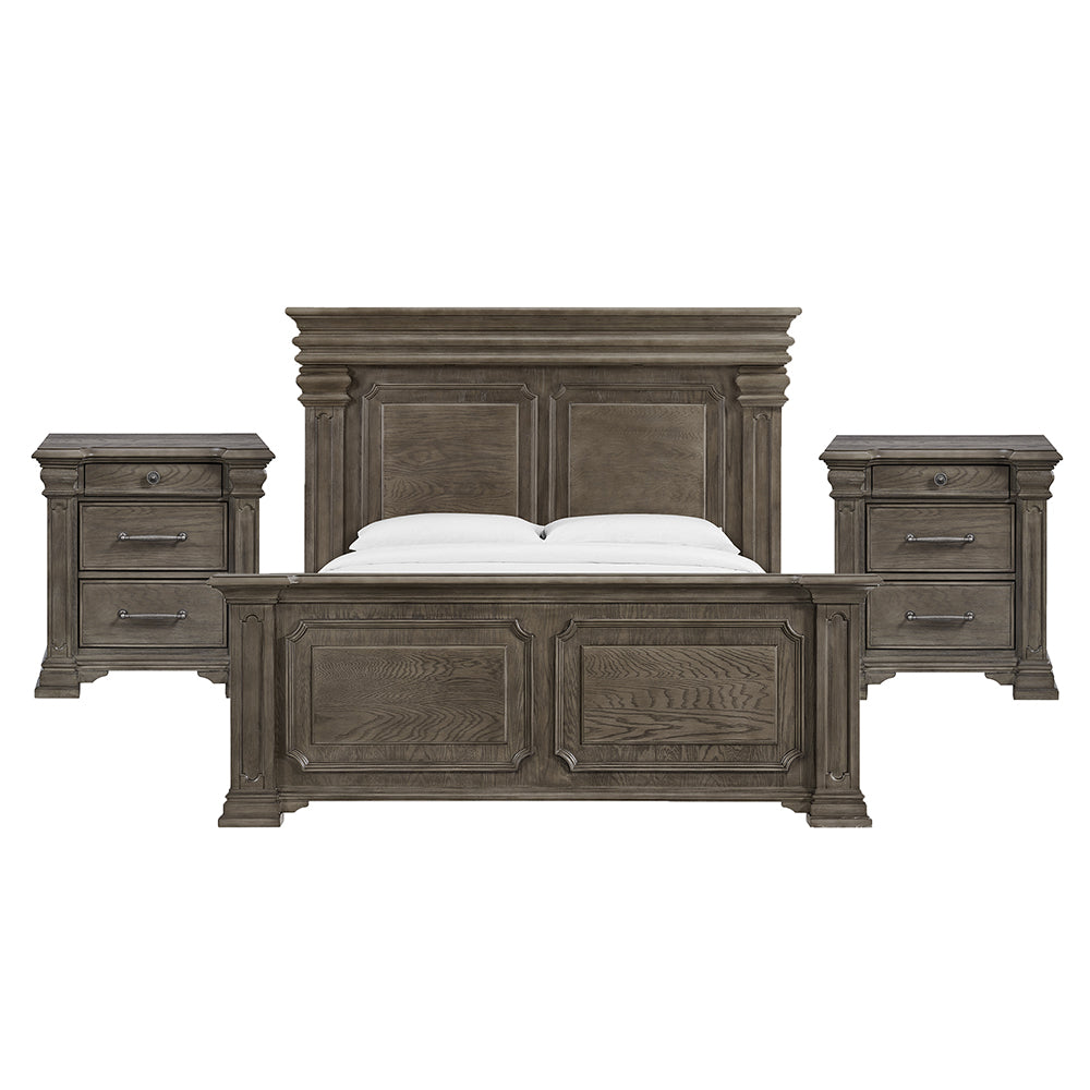 Picket House Furnishings - Paterson King 3PC Bedroom Set in Grey - B.10315.KB.NS2 view 1