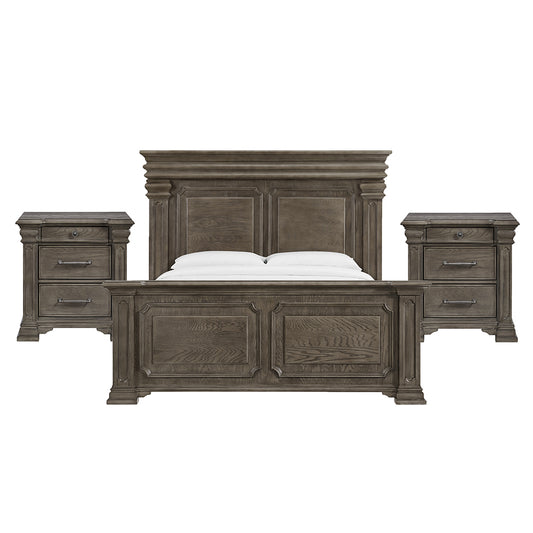 Picket House Furnishings - Paterson King 3PC Bedroom Set in Grey - B.10315.KB.NS2 view 1