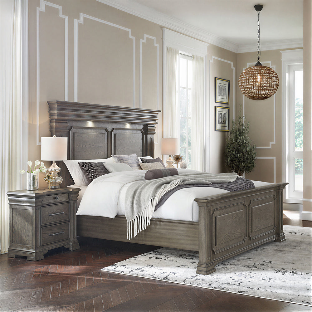 Picket House Furnishings - Paterson King 3PC Bedroom Set in Grey - B.10315.KB.NS2 view 2