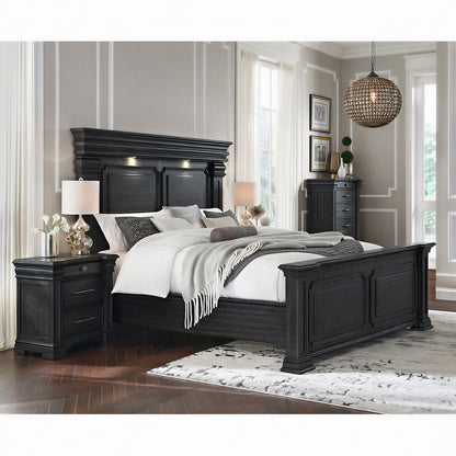 Picket House Furnishings - Paterson King 4PC Bedroom Set in Black - B.10318.KB.NSCH view 2