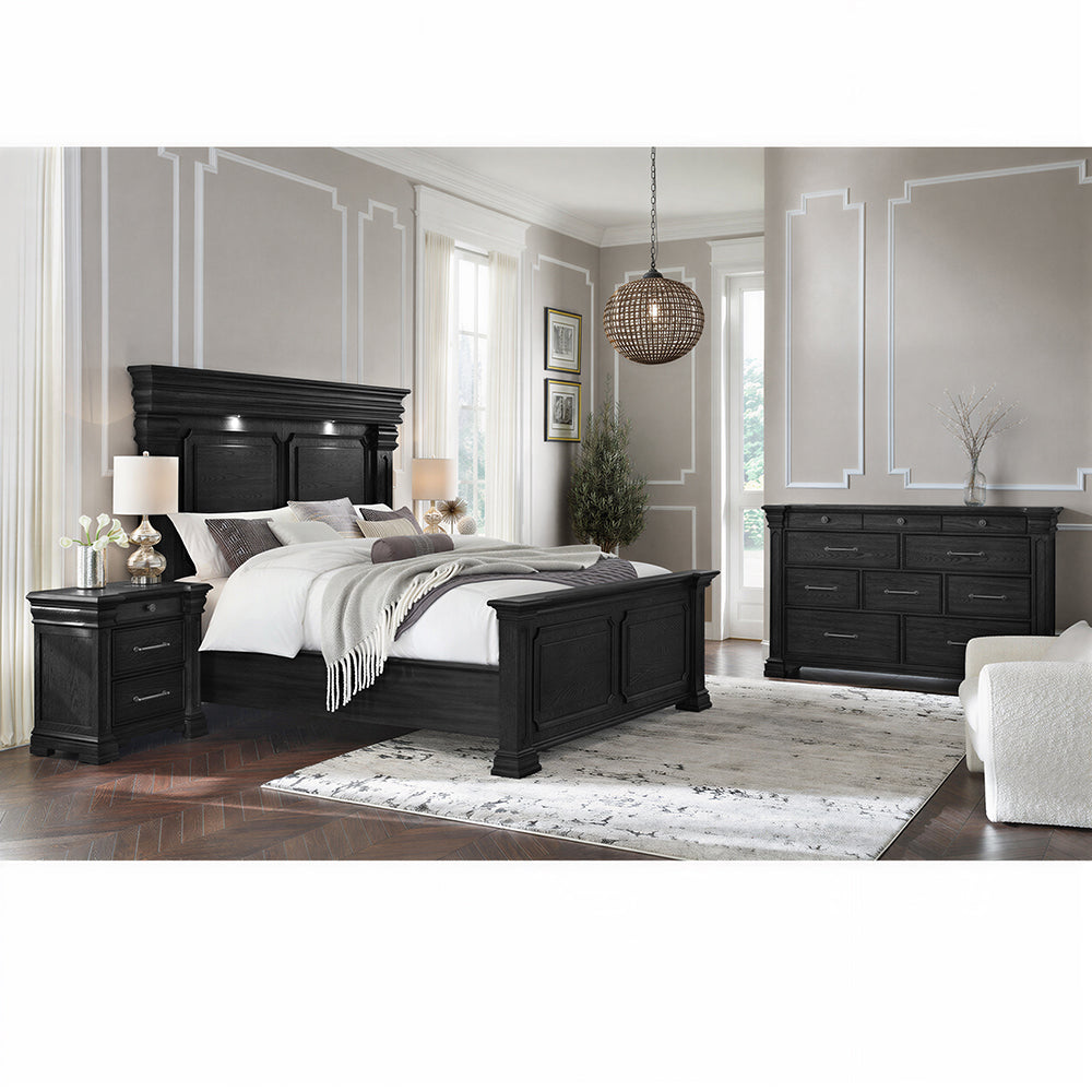 Picket House Furnishings - Paterson King 4PC Bedroom Set in Black - B.10318.KB.NSDR view 2