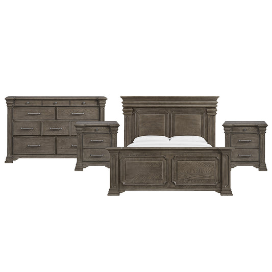 Picket House Furnishings - Paterson King 4PC Bedroom Set in Grey - B.10315.KB.NSDR view 1