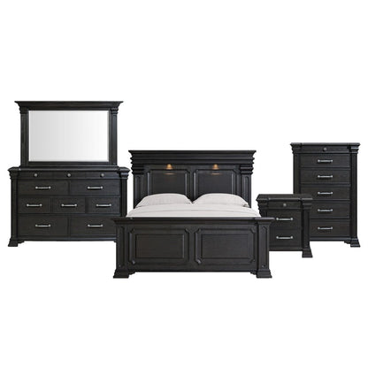 Picket House Furnishings -  Paterson King 5PC Bedroom Set in Black - B.10318.KB.5PC view 1