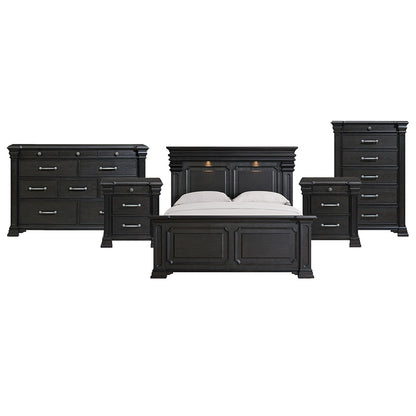Picket House Furnishings - Paterson King 5PC Bedroom Set in Black - B.10318.KB.NSDRC view 1