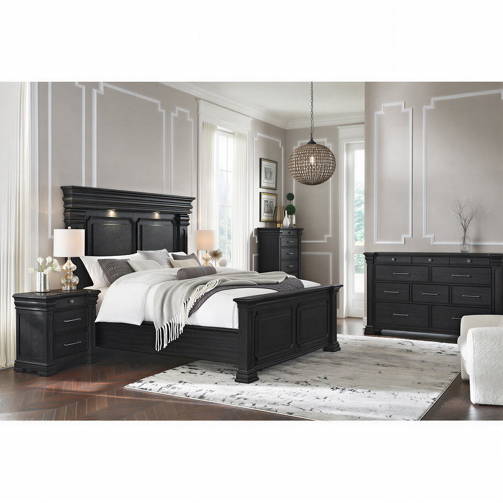 Picket House Furnishings - Paterson King 5PC Bedroom Set in Black - B.10318.KB.NSDRC view 2