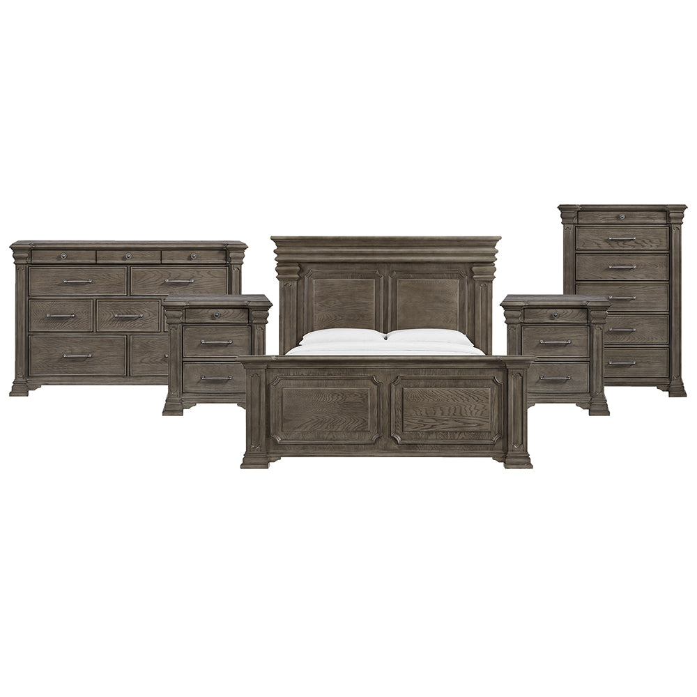 Picket House Furnishings - Paterson King 5PC Bedroom Set in Grey - B.10315.KB.NSDRC view 1