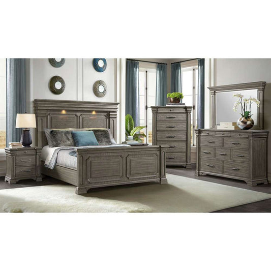Picket House Furnishings - Paterson King 5PC Bedroom Set in Grey - B-10315-KB-5PC veiw 2