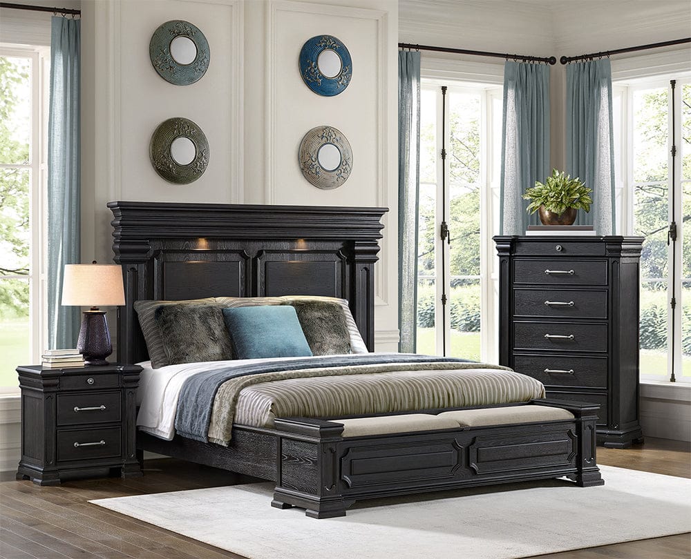 Picket House Furnishings -  Paterson King Storage 3PC Bedroom Set in Black - B.10318.KSB.3PC view 6