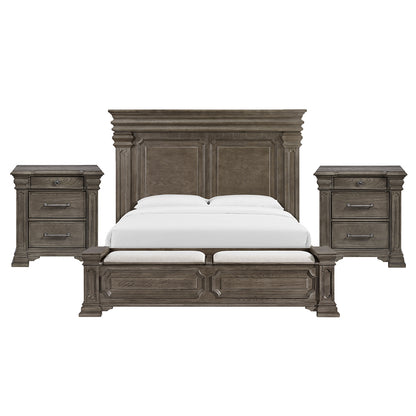 Picket House Furnishings - Paterson King Storage 3PC Bedroom Set in Grey - B.10315.KSB.NS2 view 1