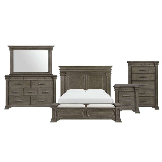 Picket House Furnishings - Paterson King Storage 5PC Bedroom Set in Grey - B-10315-KSB-5PC veiw 1