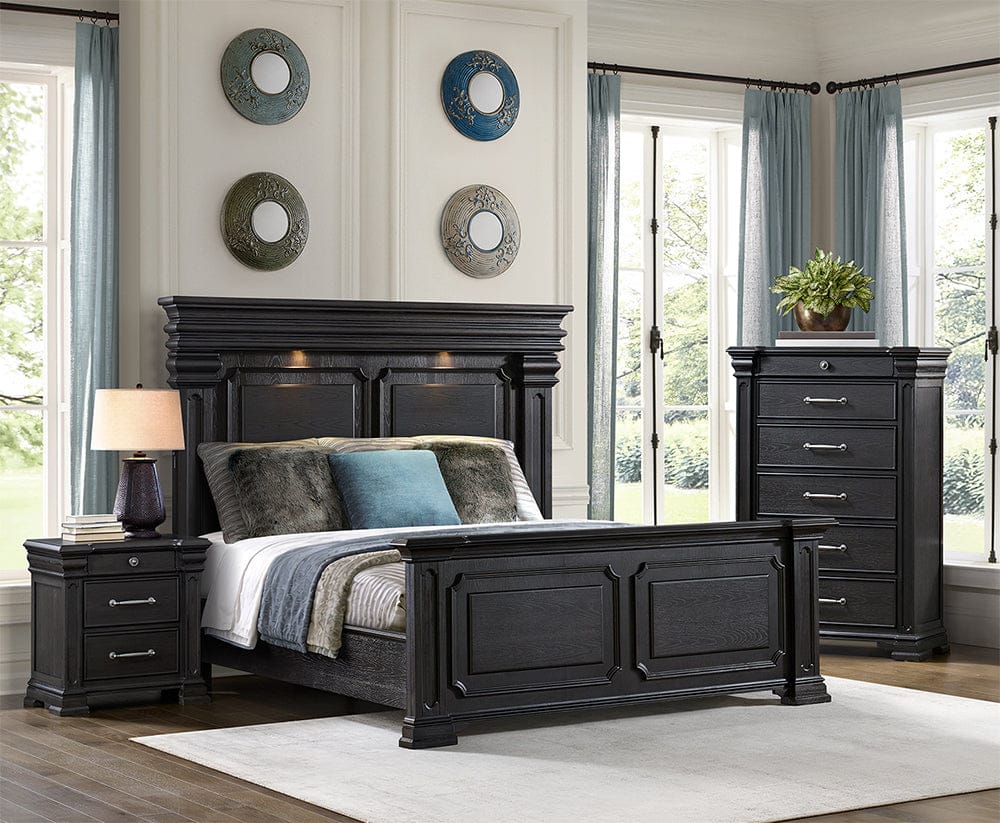 Picket House Furnishings -  Paterson Queen 3PC Bedroom Set in Black - B.10318.QB.3PC view 6