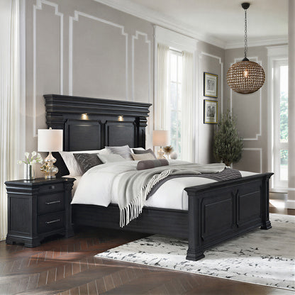 Picket House Furnishings - Paterson Queen 3PC Bedroom Set in Black - B.10318.QB.NS2 view 2