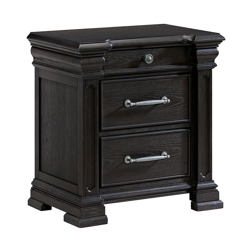 Picket House Furnishings - Paterson Queen 4PC Bedroom Set in Black - B.10318.QB.NSDR view 2