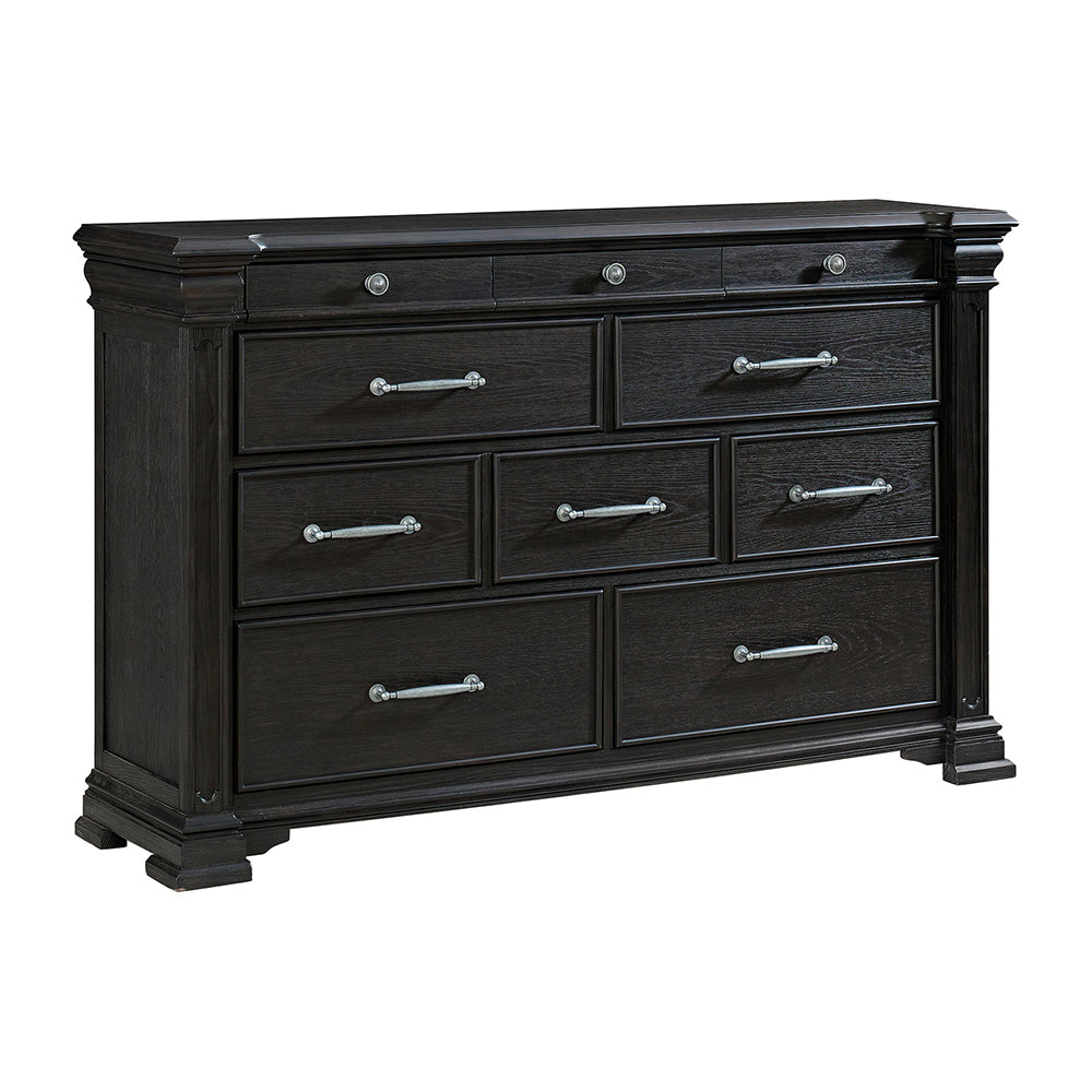 Picket House Furnishings - Paterson Queen 4PC Bedroom Set in Black - B.10318.QB.NSDR view 3
