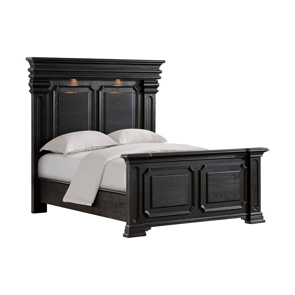 Picket House Furnishings - Paterson Queen 4PC Bedroom Set in Black - B.10318.QB.NSDR view 8