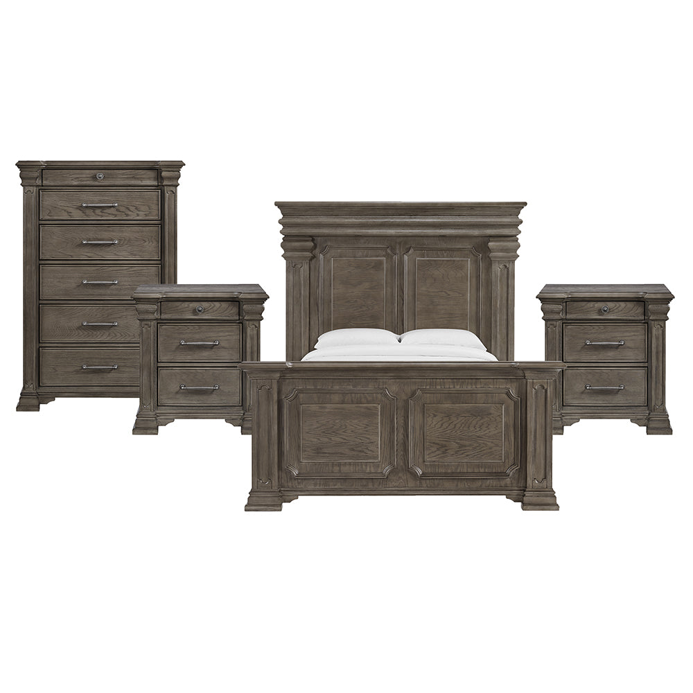 Picket House Furnishings - Paterson Queen 4PC Bedroom Set in Grey - B.10315.QB.NSCH view 1