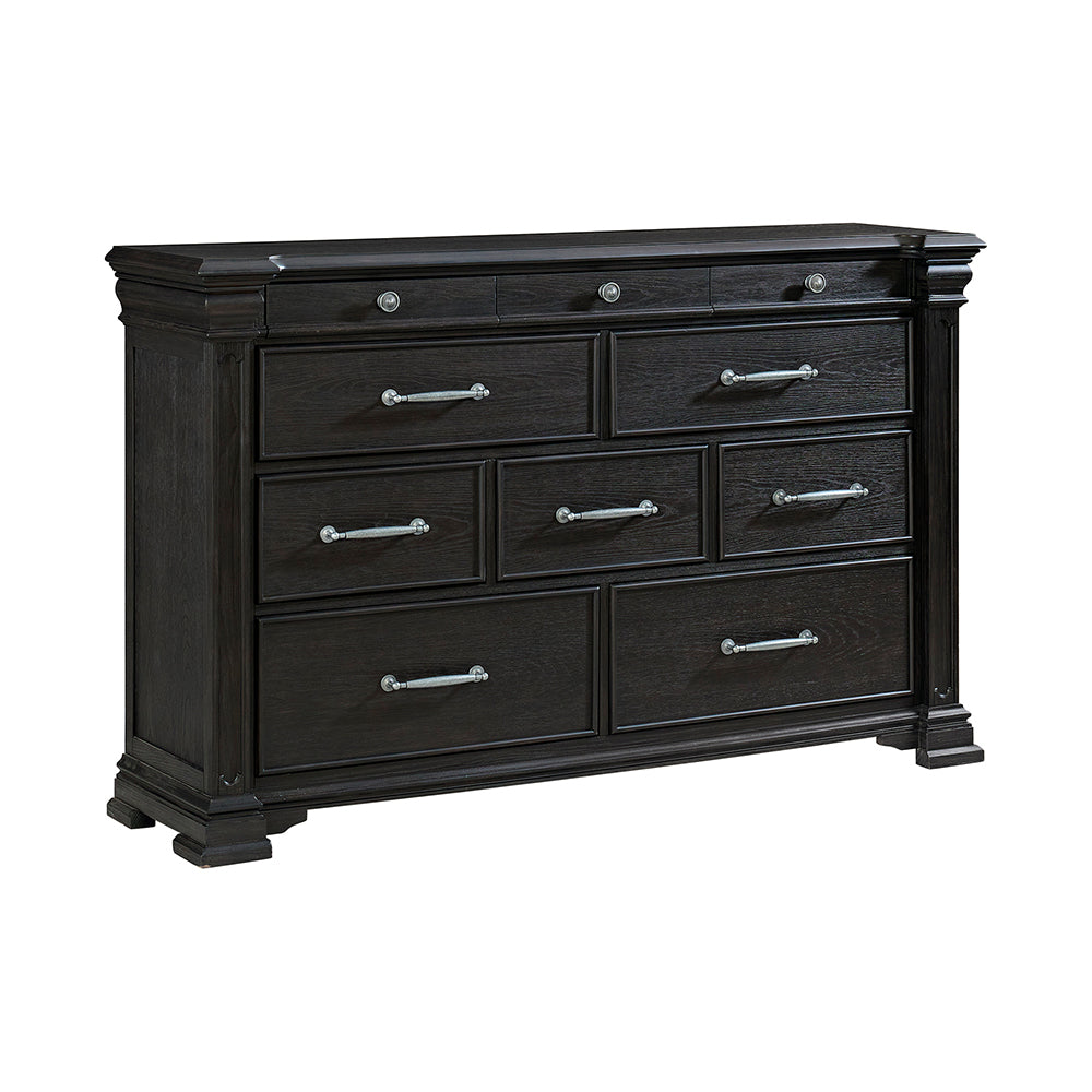 Picket House Furnishings - Paterson Queen 5PC Bedroom Set in Black - B.10318.QB.NSDRC view 4