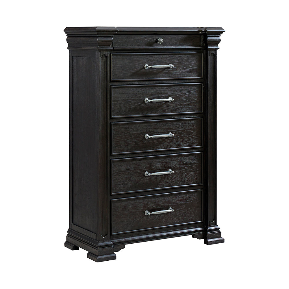 Picket House Furnishings - Paterson Queen 5PC Bedroom Set in Black - B.10318.QB.NSDRC view 5