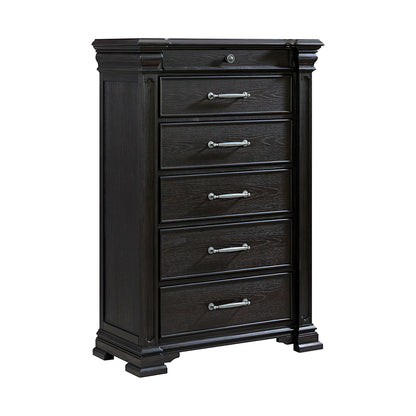 Picket House Furnishings - Paterson Queen 5PC Bedroom Set in Black - B.10318.QB.NSDRC view 5