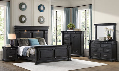 Picket House Furnishings -  Paterson Queen Bed in Black - B.10318.QB view 4
