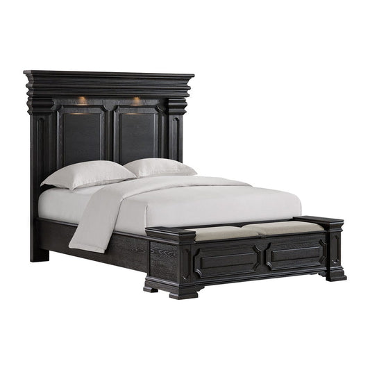 Picket House Furnishings -  Paterson Queen Storage 3PC Bedroom Set in Black - B.10318.QSB.3PC view 2