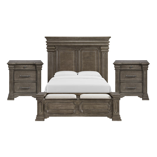 Picket House Furnishings - Paterson Queen Storage 3PC Bedroom Set in Grey - B.10315.QSB.NS2 view 1