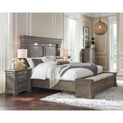 Picket House Furnishings - Paterson Queen Storage 4PC Bedroom Set in Grey - B.10315.QSB.NSCH view 4