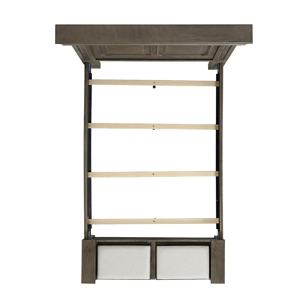 Picket House Furnishings - Paterson Queen Storage 4PC Bedroom Set in Grey - B.10315.QSB.NSCH view 5