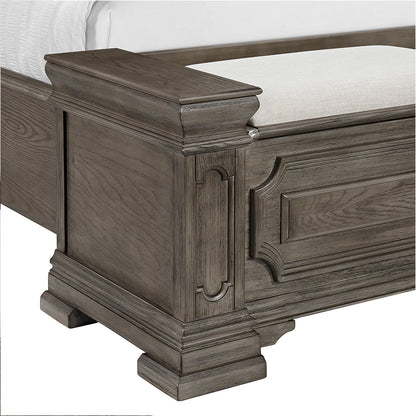 Picket House Furnishings - Paterson Queen Storage 4PC Bedroom Set in Grey - B.10315.QSB.NSCH view 7