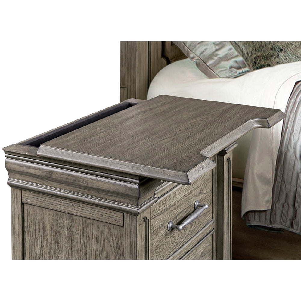 Picket House Furnishings - Paterson Queen Storage 4PC Bedroom Set in Grey - B.10315.QSB.NSCH view 8