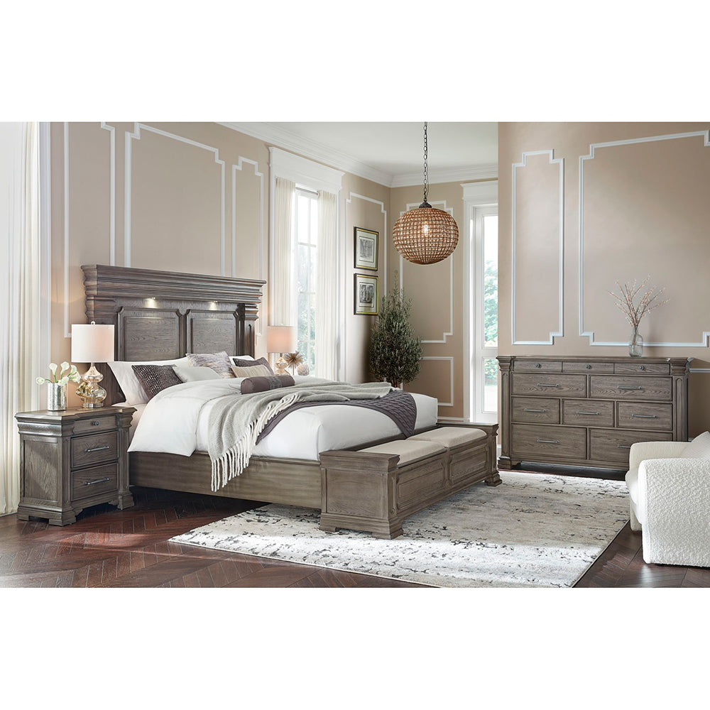 Picket House Furnishings - Paterson Queen Storage 4PC Bedroom Set in Grey - B.10315.QSB.NSDR view 2