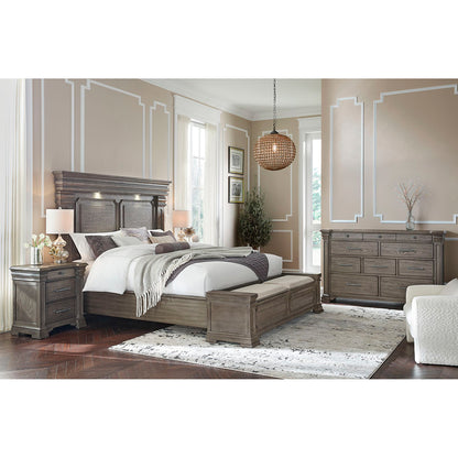 Picket House Furnishings - Paterson Queen Storage 4PC Bedroom Set in Grey - B.10315.QSB.NSDR view 2
