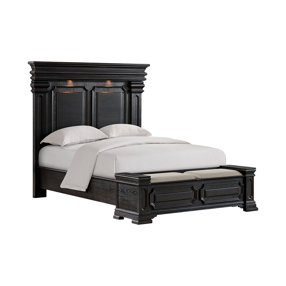 Picket House Furnishings - Paterson Queen Storage 5PC Bedroom Set in Black - B.10318.QSB.NSDRC view 2
